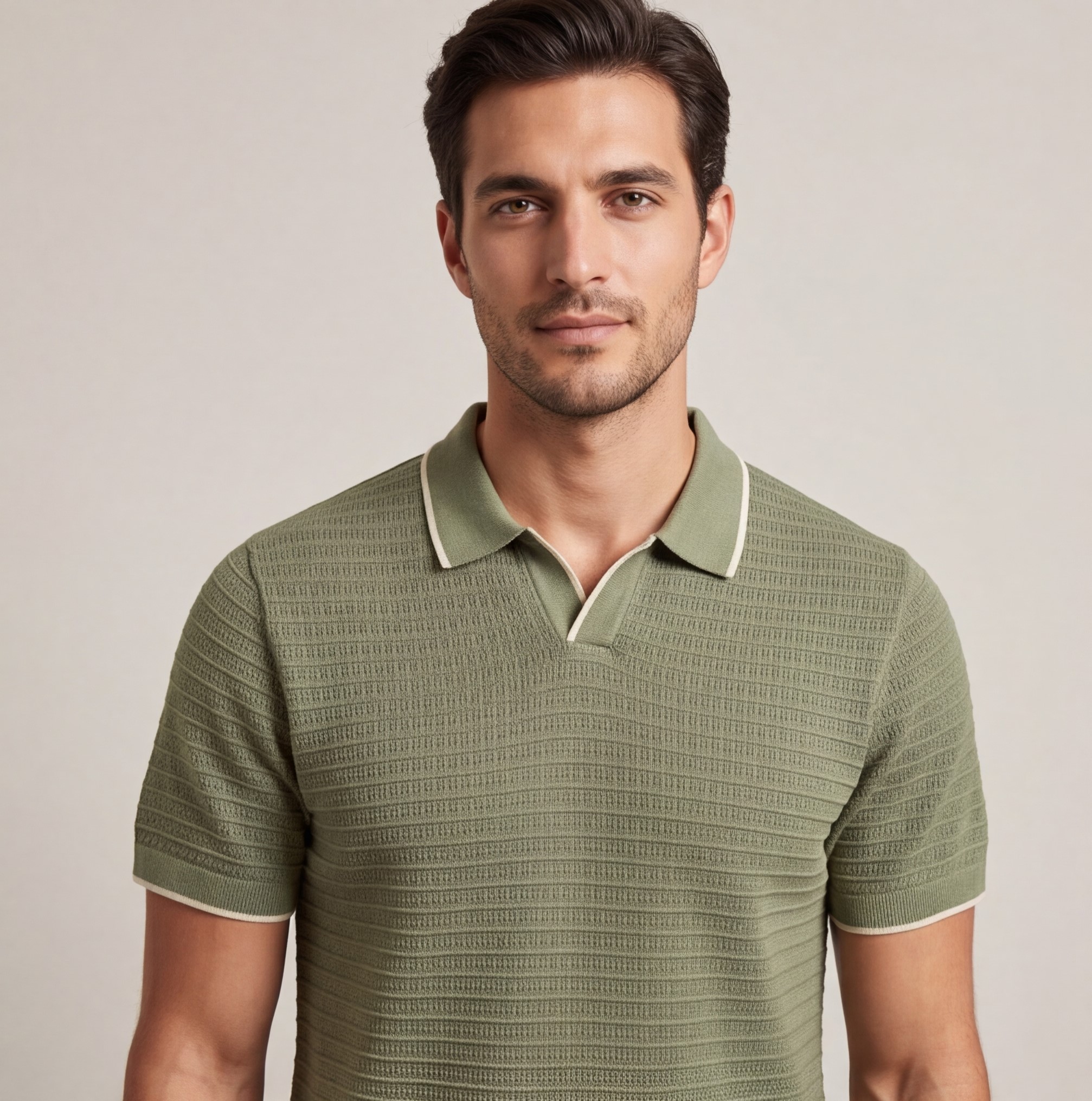 Men’s Striped Polo T-Shirt – Modern Elegant Style - Image 3