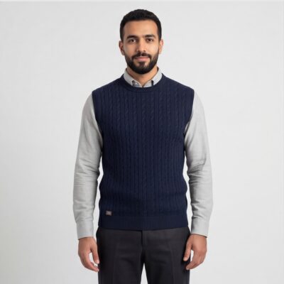 Men’s Sleeveless Wool Sweater – Classic Elegant Style