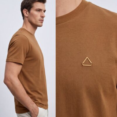 Men’s Cotton T-Shirt – Basic Round Neck