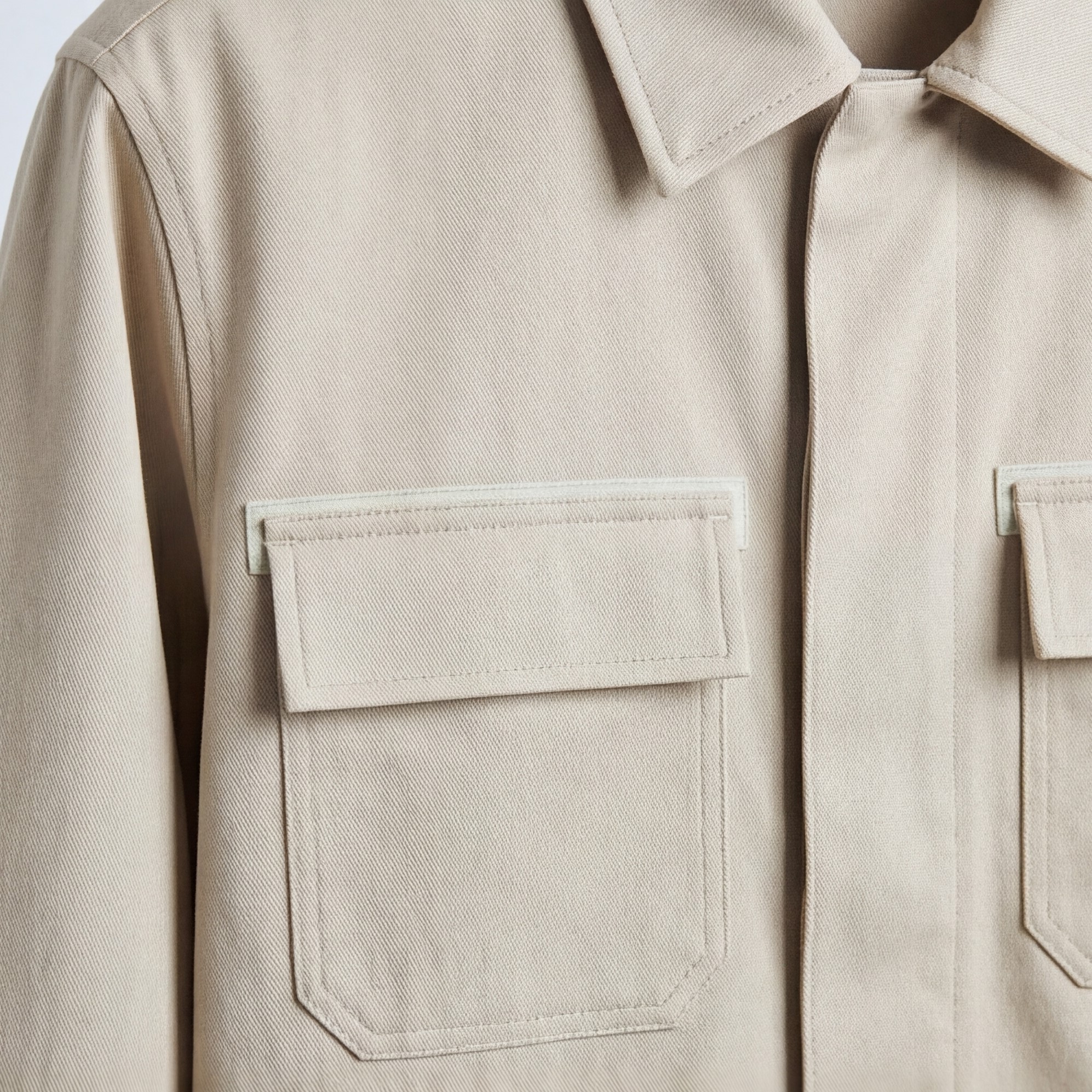 Men’s Shirt Jacket with Hidden Buttons – Utility Style - Image 6