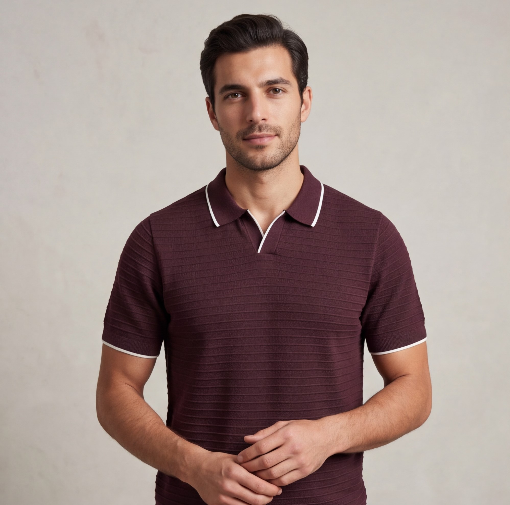 Men’s Striped Polo T-Shirt – Modern Elegant Style - Image 5
