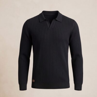 Men’s Long Sleeve Polo Shirt – Smart Casual Style
