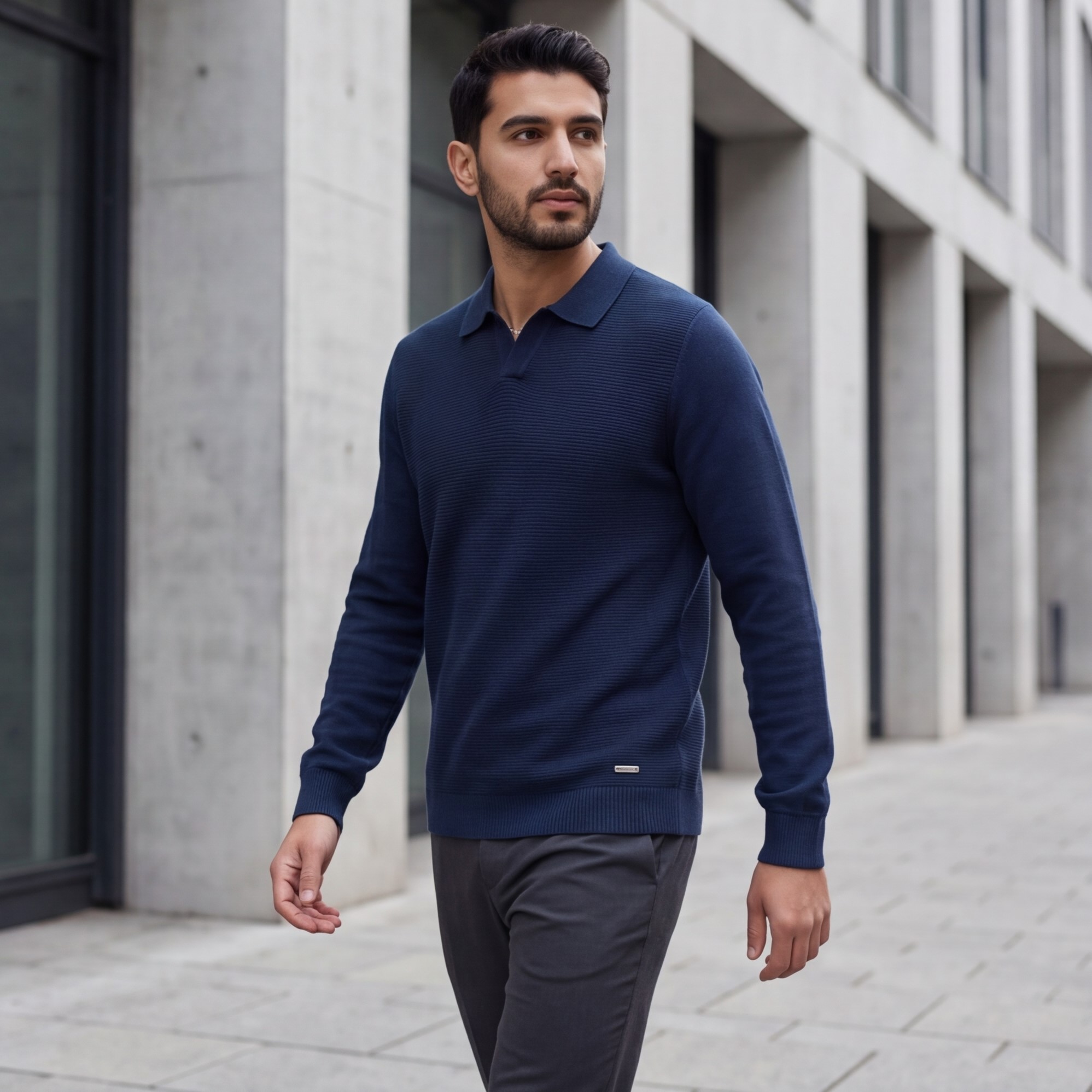 Men’s Knitted Polo Shirt – Premium Elegant Style - Image 5