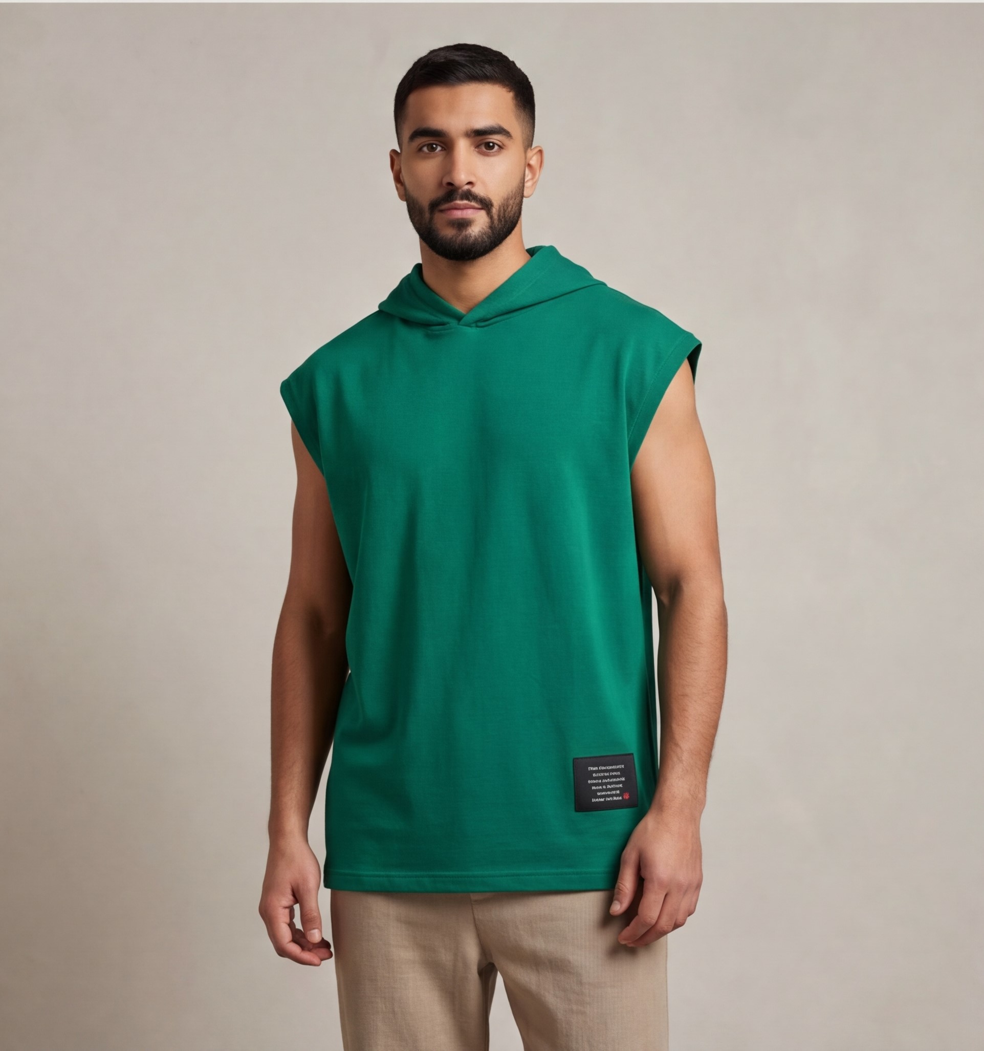 Men’s Sleeveless Hoodie – Sport Casual Style - الصورة 4