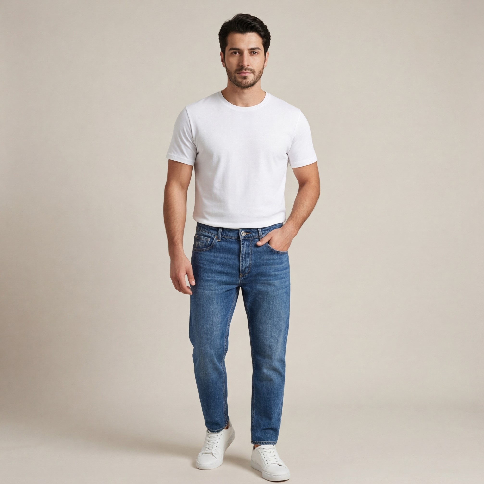 Men’s Denim Jeans – Modern Comfortable Fit - الصورة 4