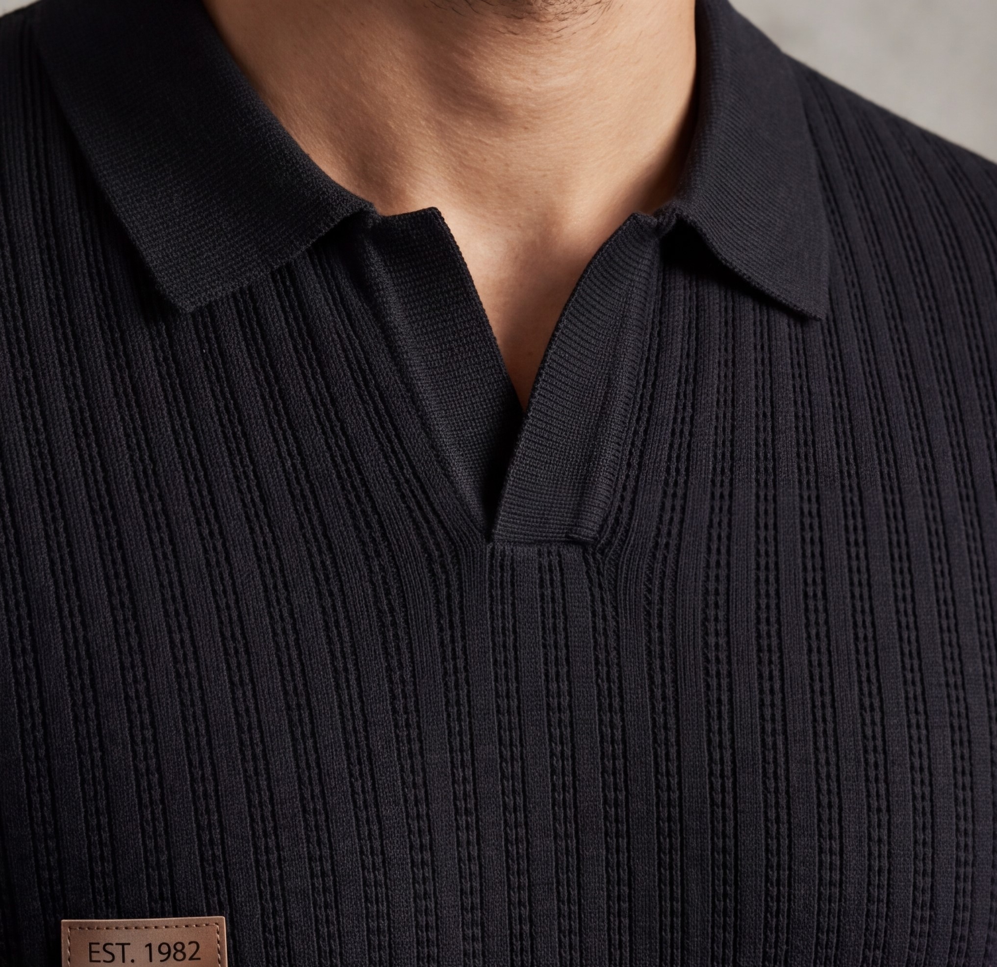 Men’s Long Sleeve Polo Shirt – Smart Casual Style - Image 2