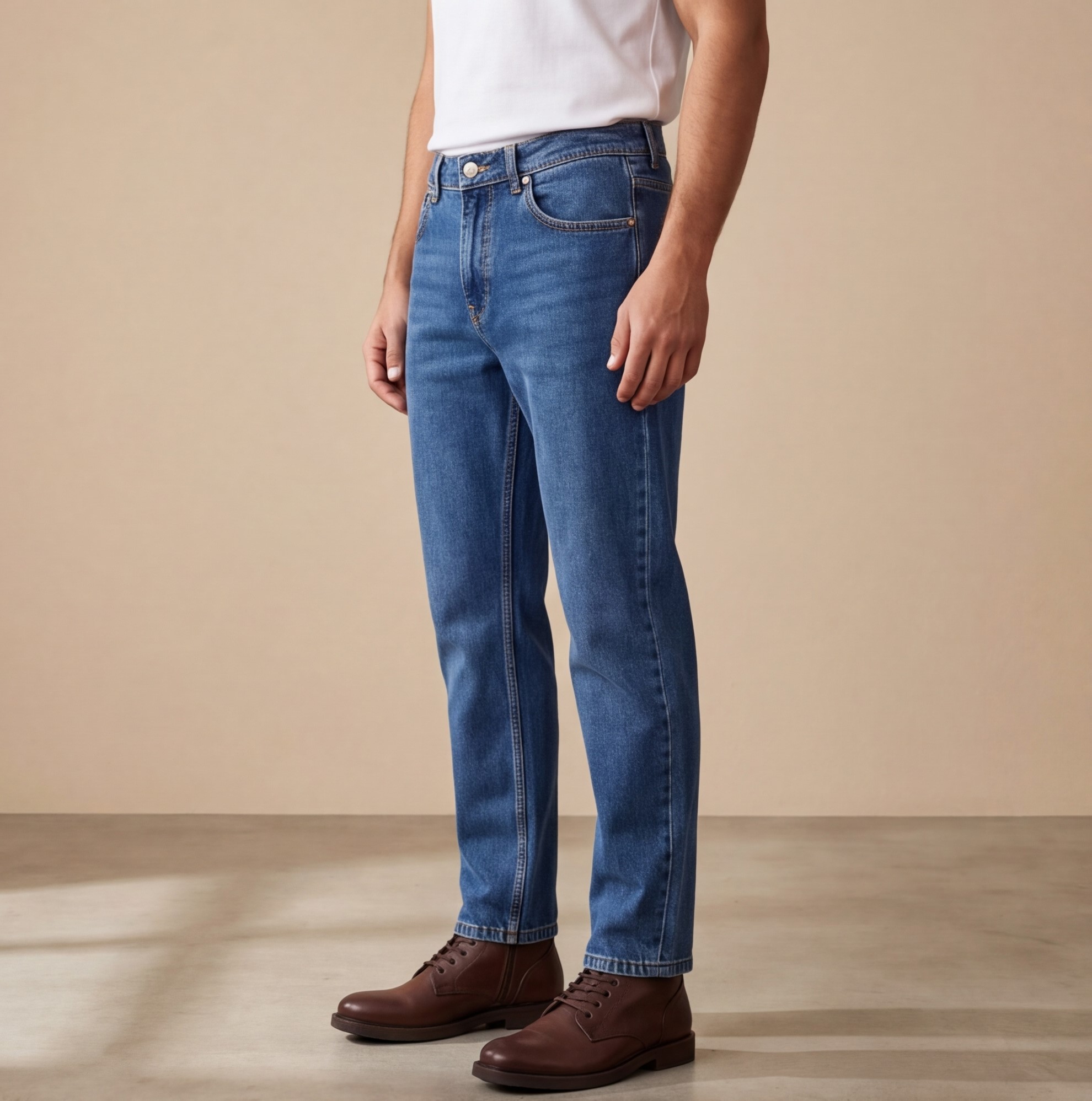 Men’s Denim Jeans – Modern Comfortable Fit - الصورة 5