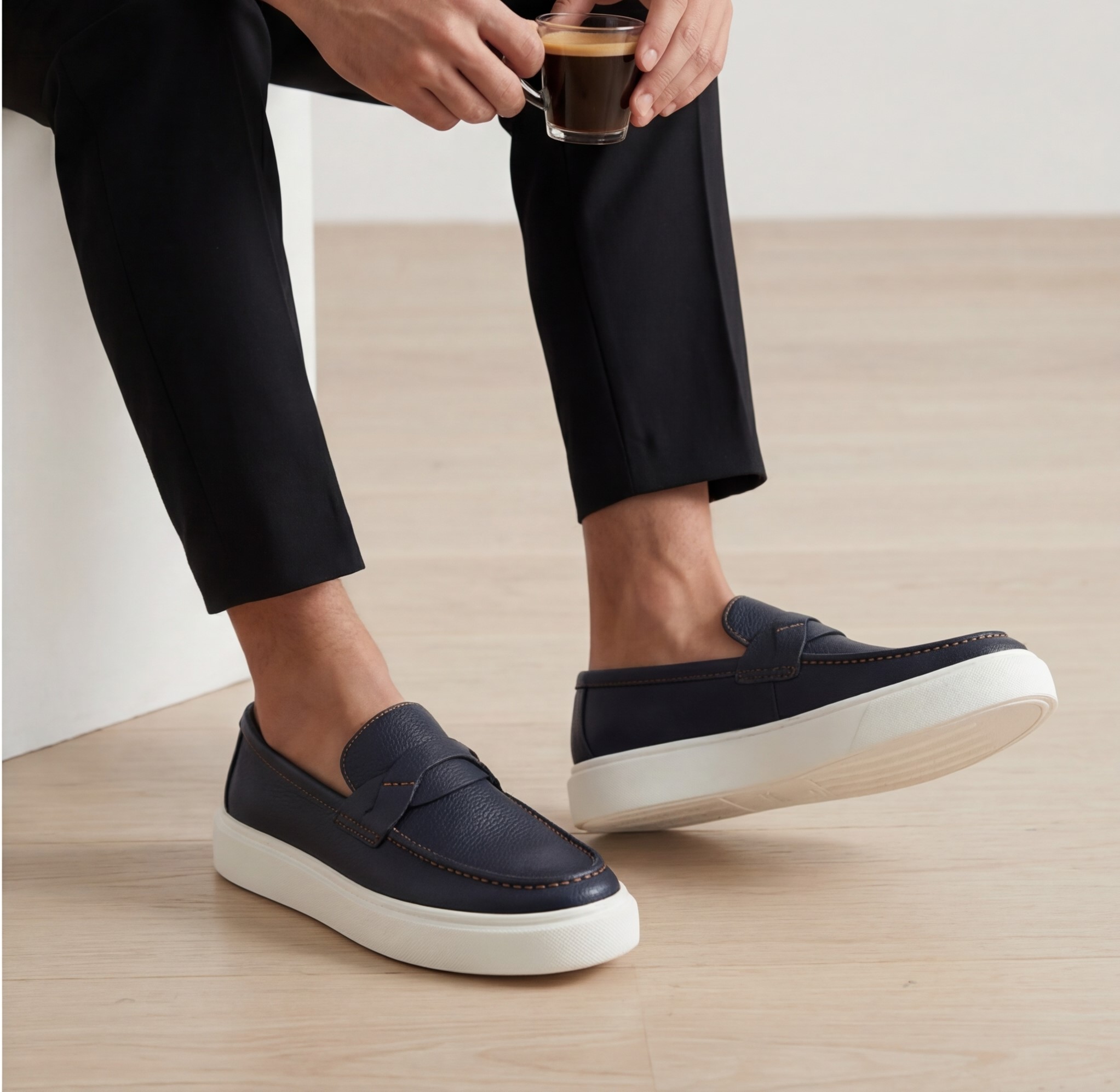Men’s Leather Loafers – Durable Elegant Style - الصورة 3