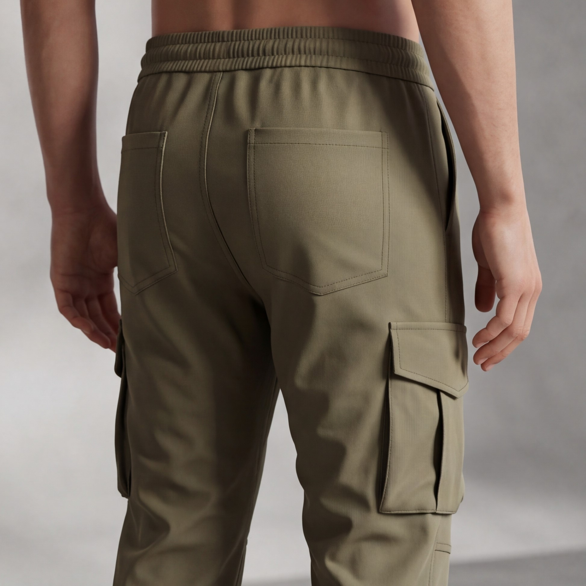 Men’s Cargo Pants with Side Pockets – Modern Utility Style - الصورة 2