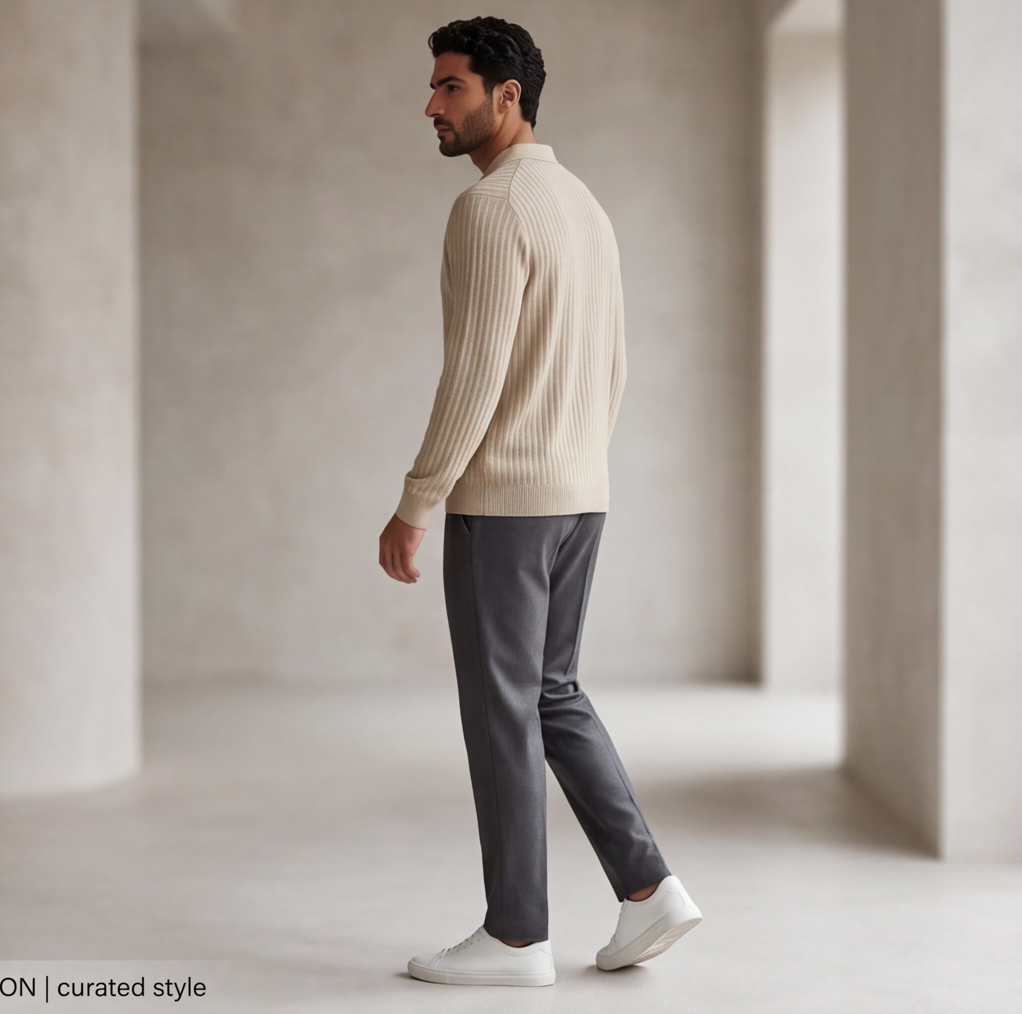 Men’s Long Sleeve Polo Shirt – Smart Casual Style - Image 5