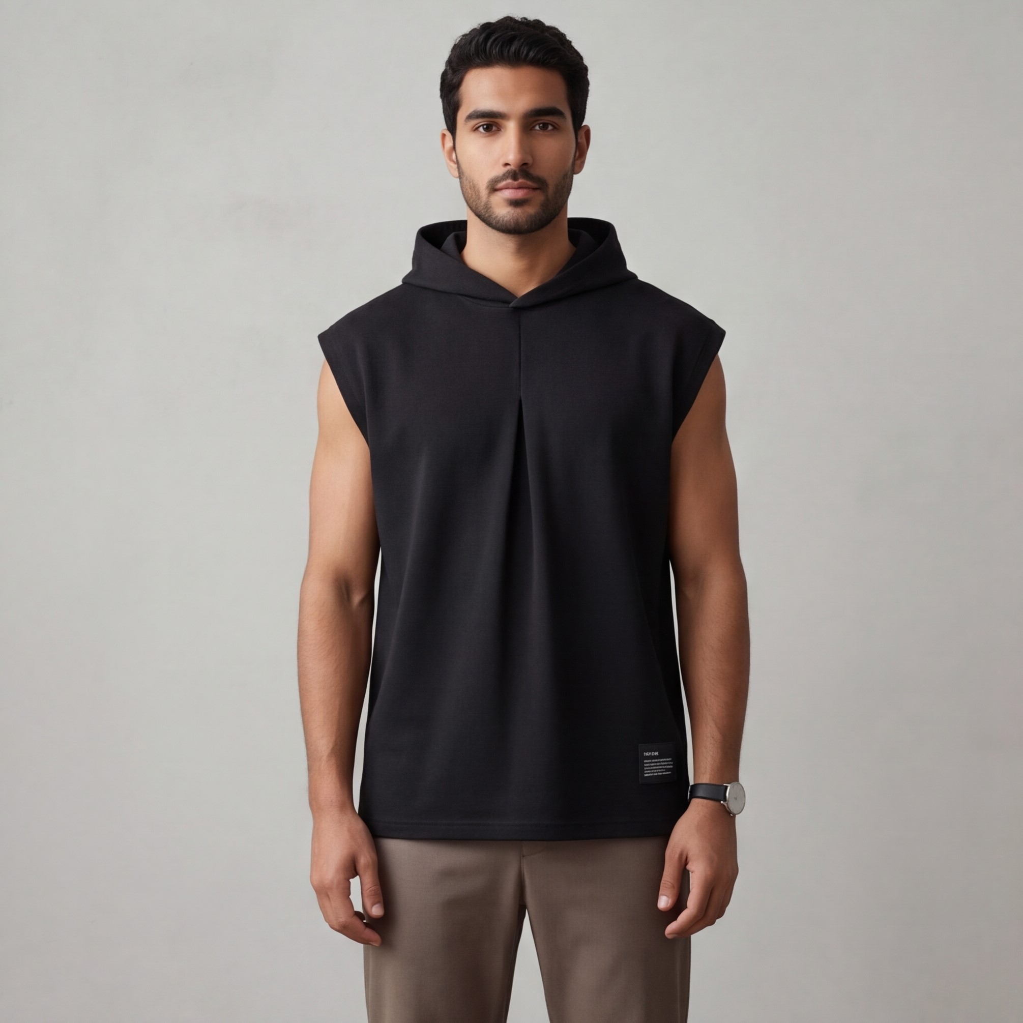 Men’s Sleeveless Hoodie – Sport Casual Style - الصورة 8
