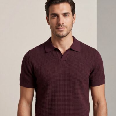 Men’s Solid Polo T-Shirt – Clean Elegant Style