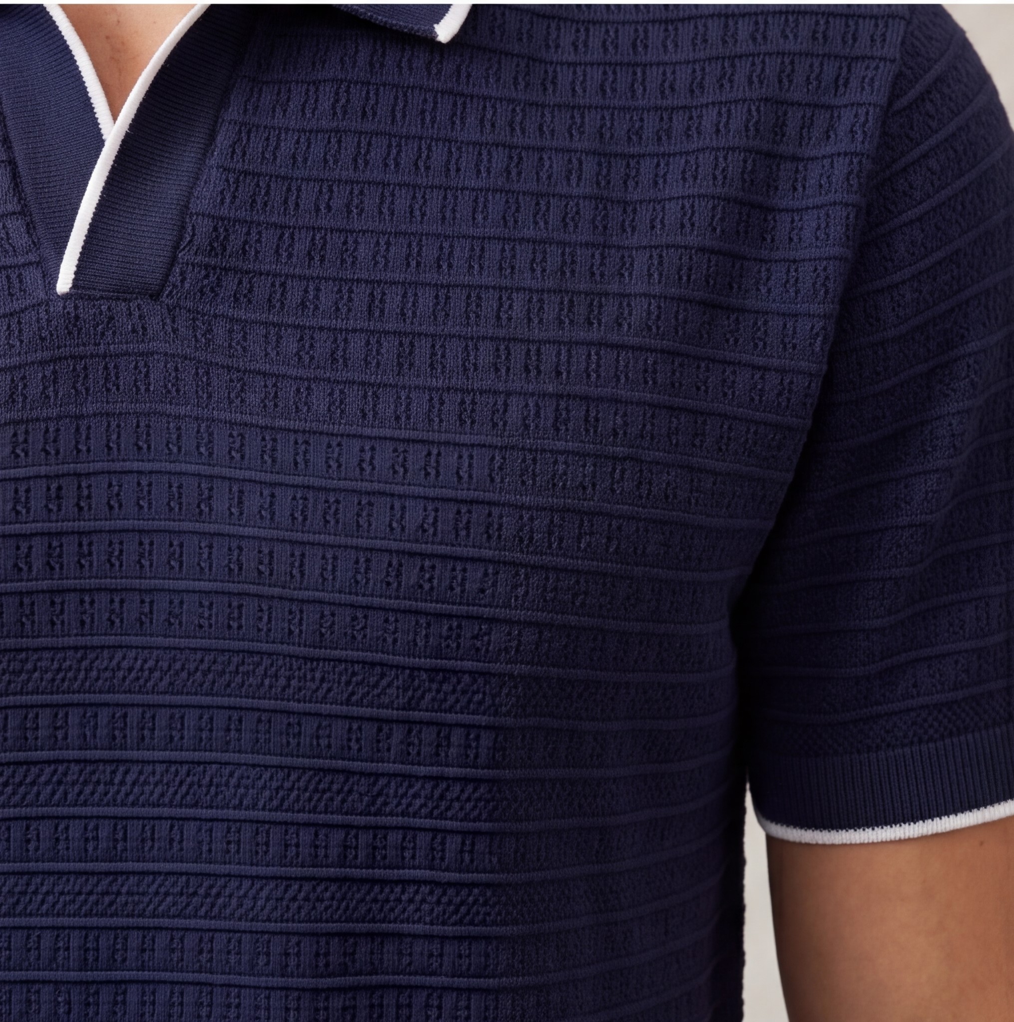 Men’s Striped Polo T-Shirt – Modern Elegant Style - Image 8